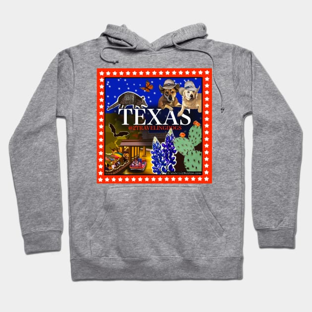 2 Traveling Dogs - Texas Hoodie by 2 Traveling Dogs